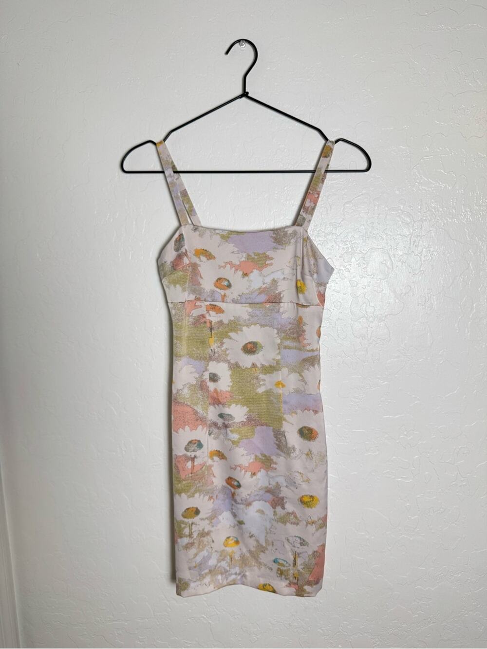 Urban Outfitters Satin Floral Abstract Mini Dress